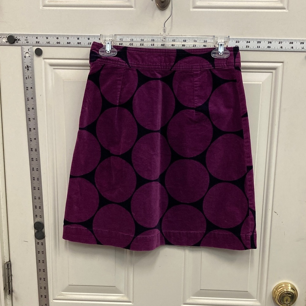 Boden Purple Circle Mini Skirt